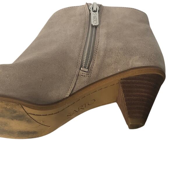 Sarto by Franco Sarto Spectra Tan Suede Pointed Toe Ankle Boots size 6.5 - Picture 6 of 16